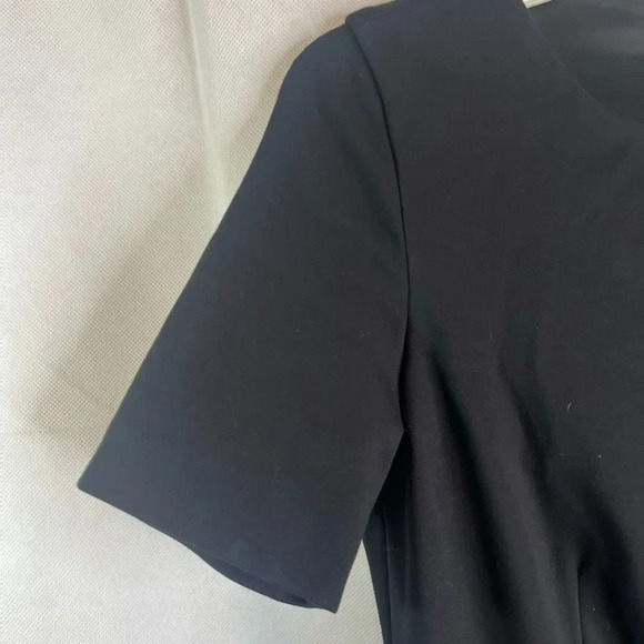 Esprit Herringbone Two Tone Short Sleeve Wool Blend Dress Size 4 - Picture 6 of 11